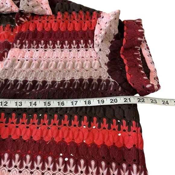 Show me your Mumu Open Knit Retro Swim Over up Shirt, Small - Picture 5 of 8